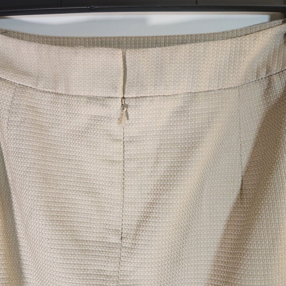 Pendleton Cotton Pique Skirt Size 8 Beige Career 100% Cotton - Picture 6 of 9